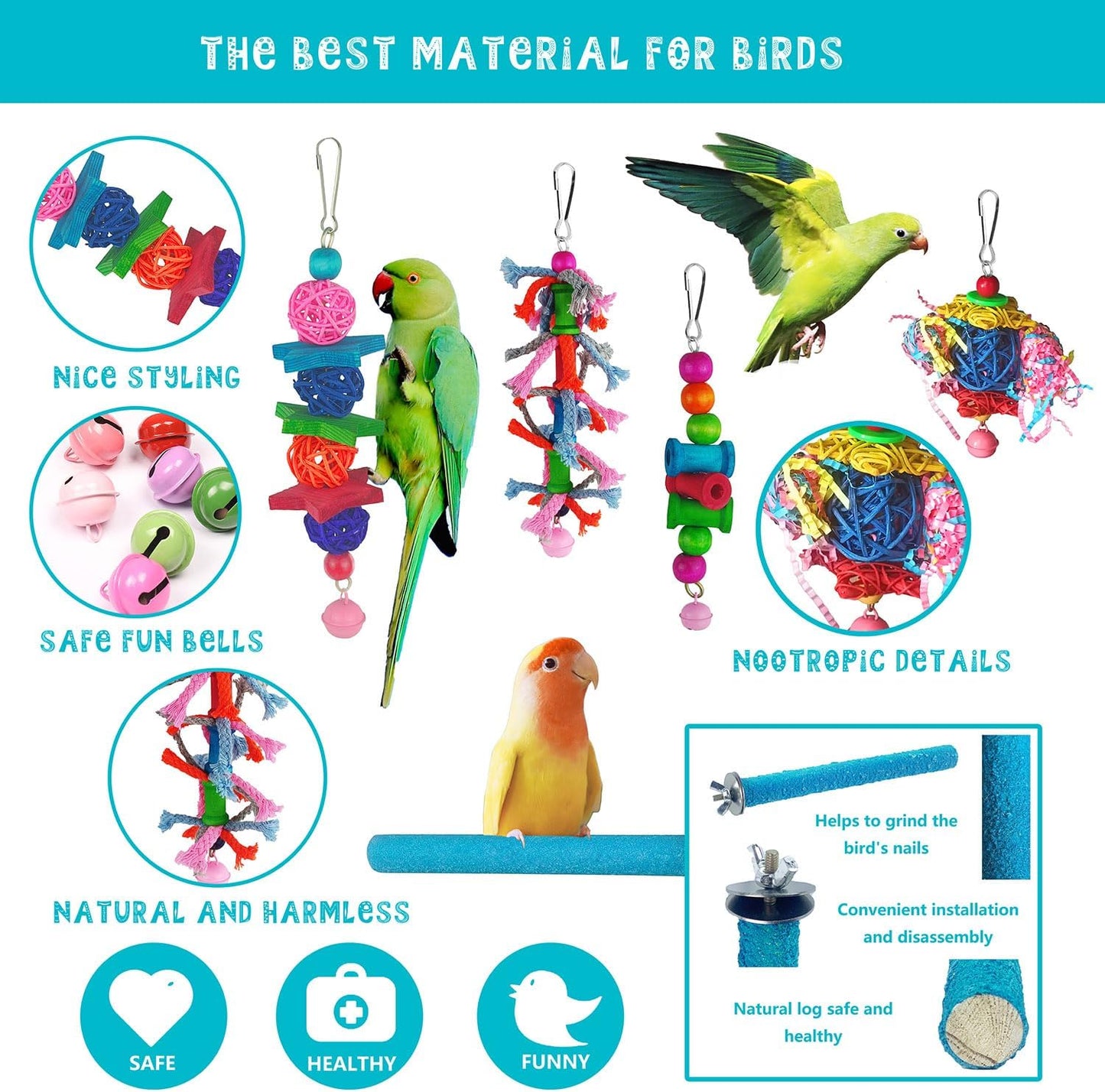 23Pcs Parakeet