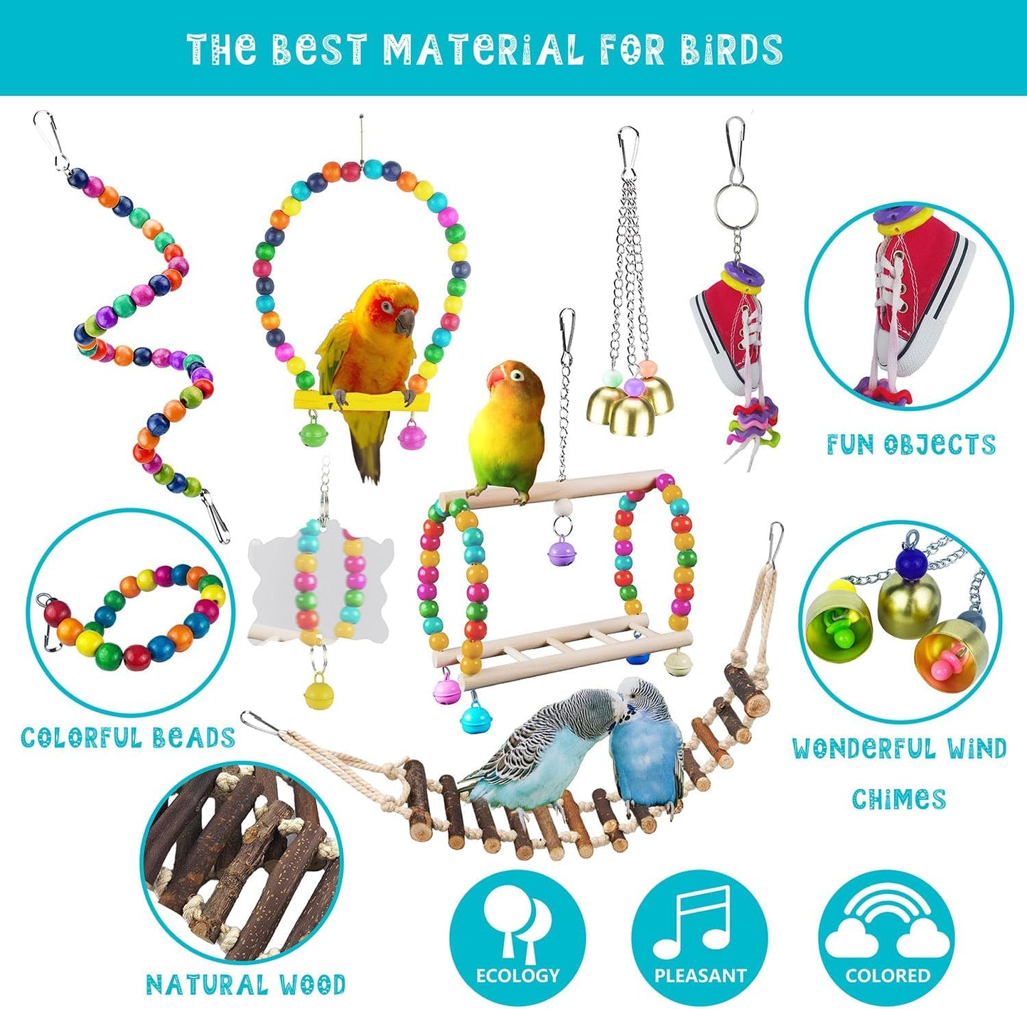 23Pcs Parakeet