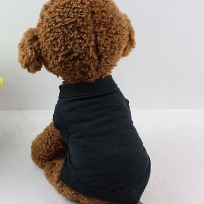 XS-3XL Summer Pure Cotton Puppy Blank Dog Shirt Clothes Soft Plain Doggy Vest Cat Bottoming T Shirts for Small Medium Large Dogs