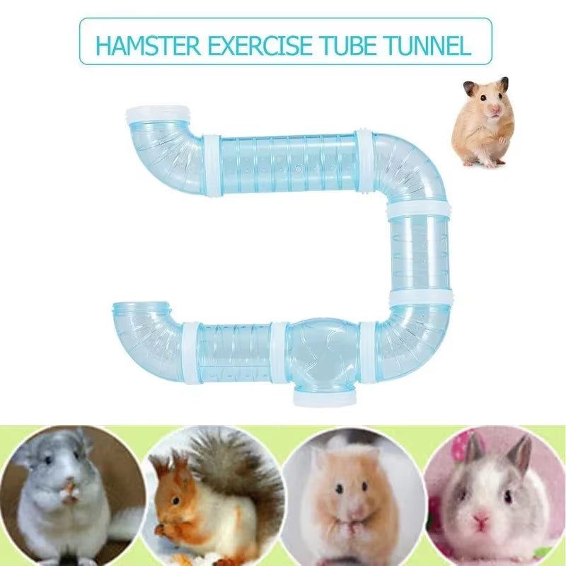 8 Pcs/Set DIY Hamster Tunnel Toy Pet Sports Training Pipeline Transparent Runway Toy Pet Hamster Game Tool