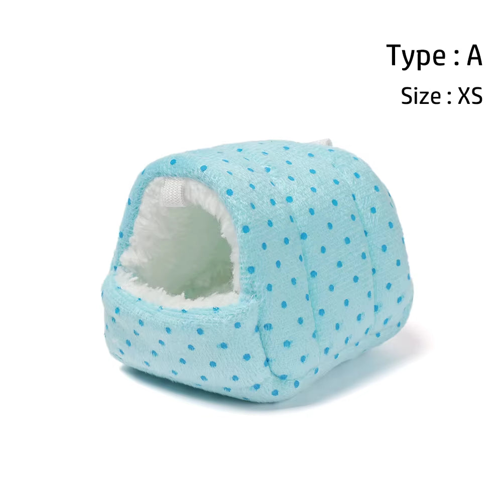 Soft Hamster House Guinea Pig Warm Mat Nest Small Animal Sleeping Bed Winter Comfortable Plush Hamster House Cave Pets Supplies