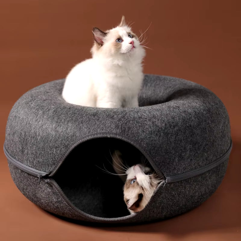 Pet Cats Tunnel Interactive Play Toy Cat Bed Dual Use Indoor Toys Kitten Exercising Products Cat Training Toy
