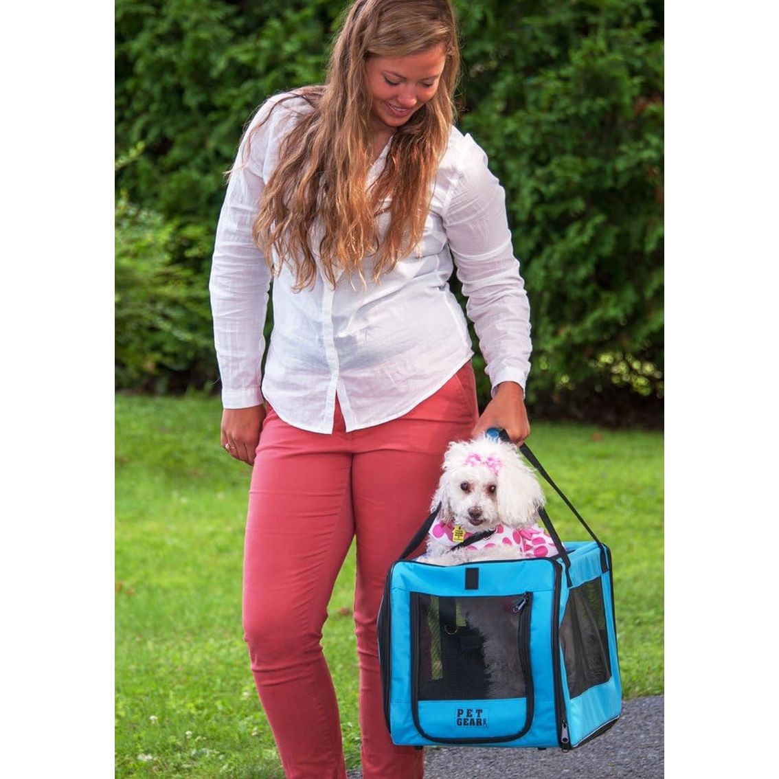 Pet Gear Signature Pet Car Seat & Carrier for Cats and Dogs up to 20-Pounds, Aqua