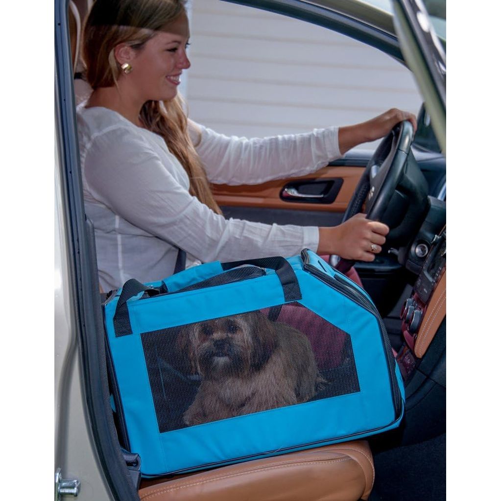 Pet Gear Signature Pet Car Seat & Carrier for Cats and Dogs up to 20-Pounds, Aqua