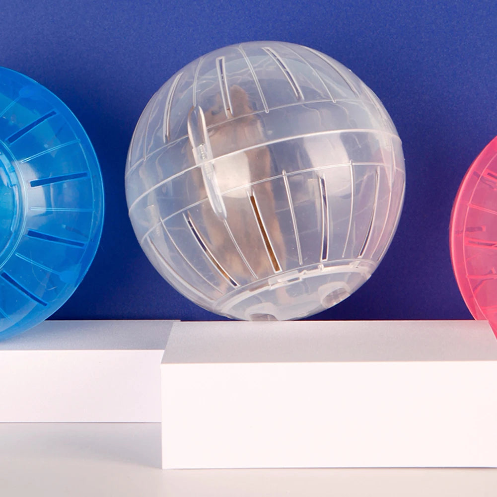 Mini Plastic Funny Hamster Running Toy Silent Rotatory Jogging Wheel Chinchilla Pet Gerbil Exercise Sport Ball for Small Animals