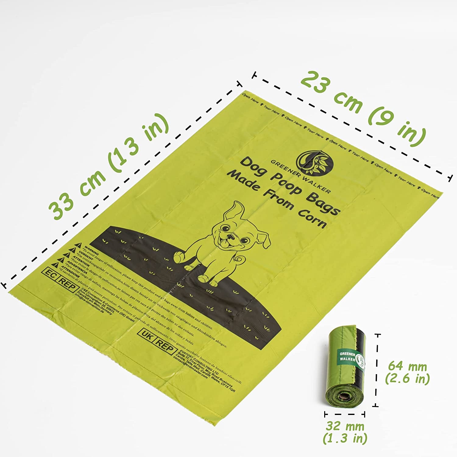 Poop Bags for Dog Waste-540 Bags,Extra Thick Strong 100% Leak Proof Dog Waste Bags (Deep Green)