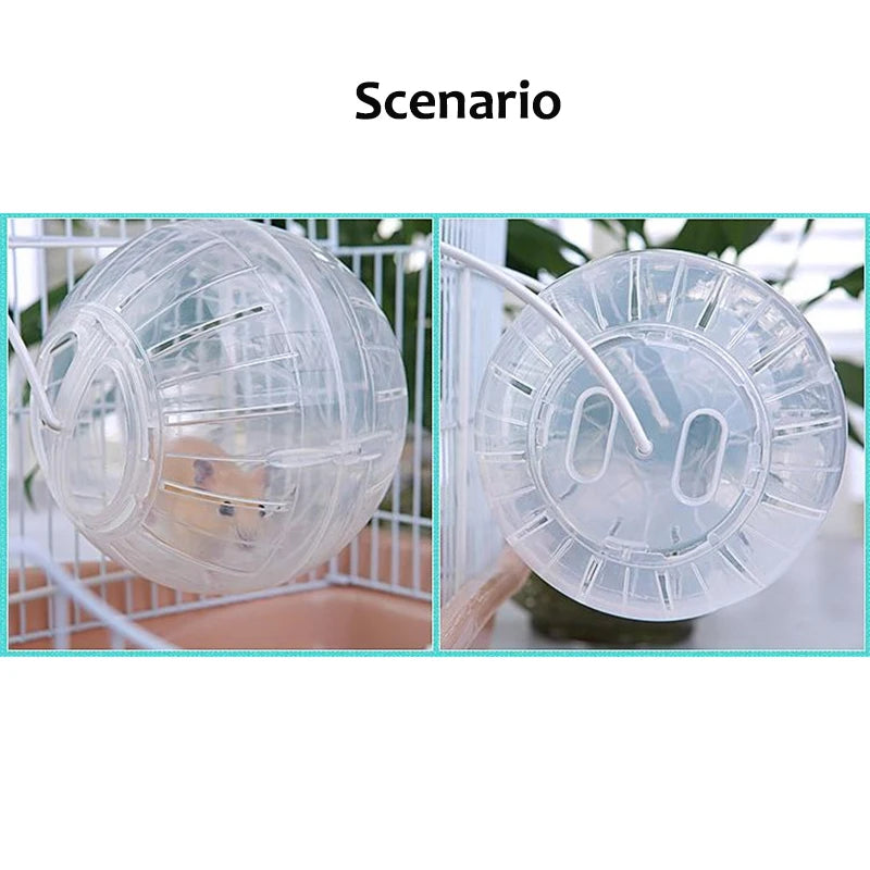 Mini Plastic Funny Hamster Running Toy Silent Rotatory Jogging Wheel Chinchilla Pet Gerbil Exercise Sport Ball for Small Animals