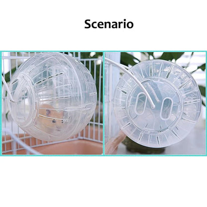 Mini Plastic Funny Hamster Running Toy Silent Rotatory Jogging Wheel Chinchilla Pet Gerbil Exercise Sport Ball for Small Animals
