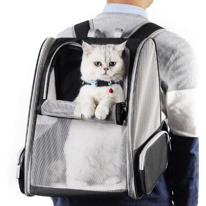 Innovative Traveler Bubble Backpack Pet Carriers for Cats and Dogs (Black)