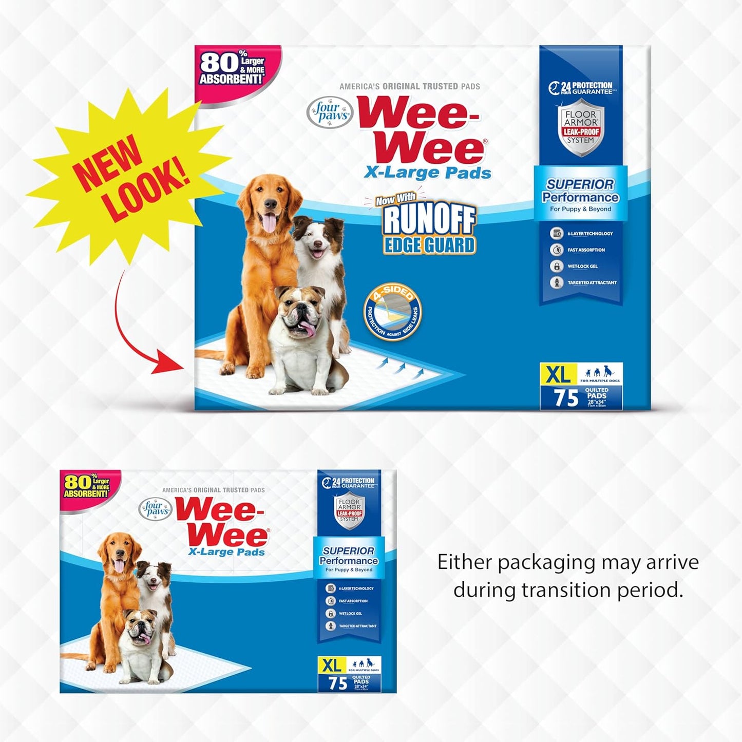 100524768 75-Count Wee-Wee Dog Training Pads, X-Large