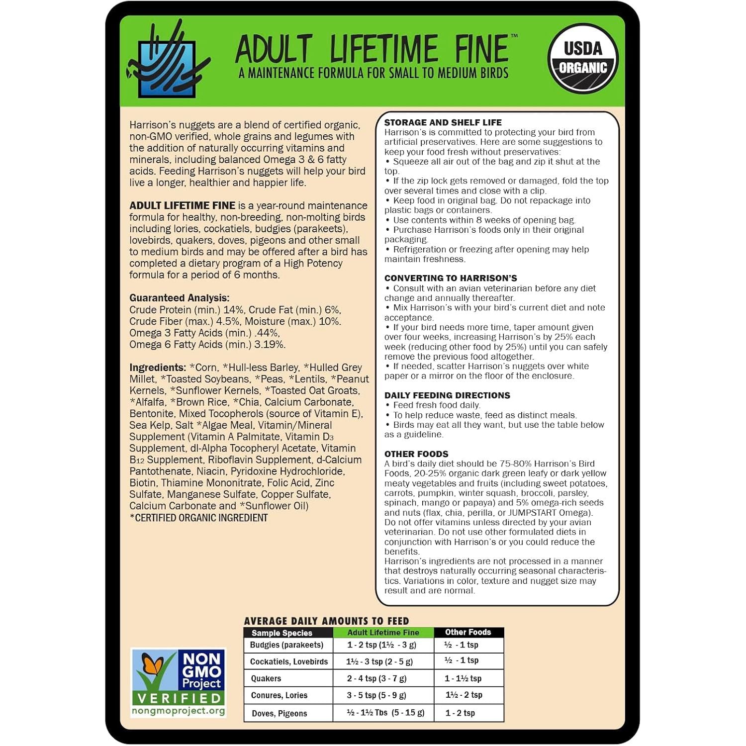 Harrison'S Adult Lifetime Fine 1Lb ...