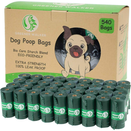 Poop Bags for Dog Waste-540 Bags,Extra Thick Strong 100% Leak Proof Dog Waste Bags (Deep Green)