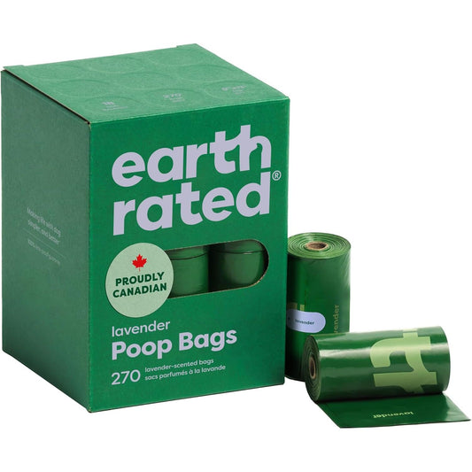 (A Canadian Company), Poop Bags for Dogs, Guaranteed Leak Proof and Extra Thick Waste Bag Refill Rolls, Lavender Scented, 270 Count