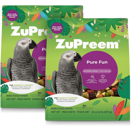 Pure Fun Parrots & Conures Bird Food 2 Pk 2 Lbs