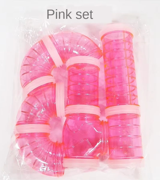 8 Pcs/Set DIY Hamster Tunnel Toy Pet Sports Training Pipeline Transparent Runway Toy Pet Hamster Game Tool