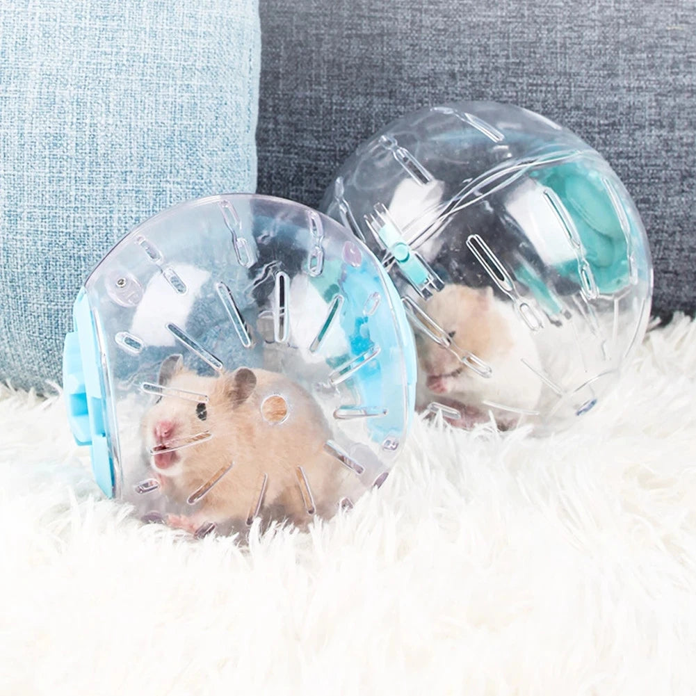 Mini Plastic Funny Hamster Running Toy Silent Rotatory Jogging Wheel Chinchilla Pet Gerbil Exercise Sport Ball for Small Animals