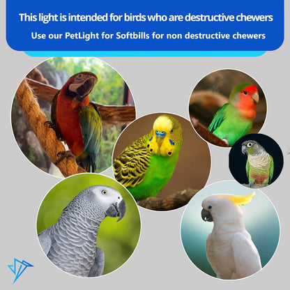 - Bird Cage Light for Soft Bill & Hook Bill Birds- Full Spectrum LED Pet Lamp (24" Hookbill Light)