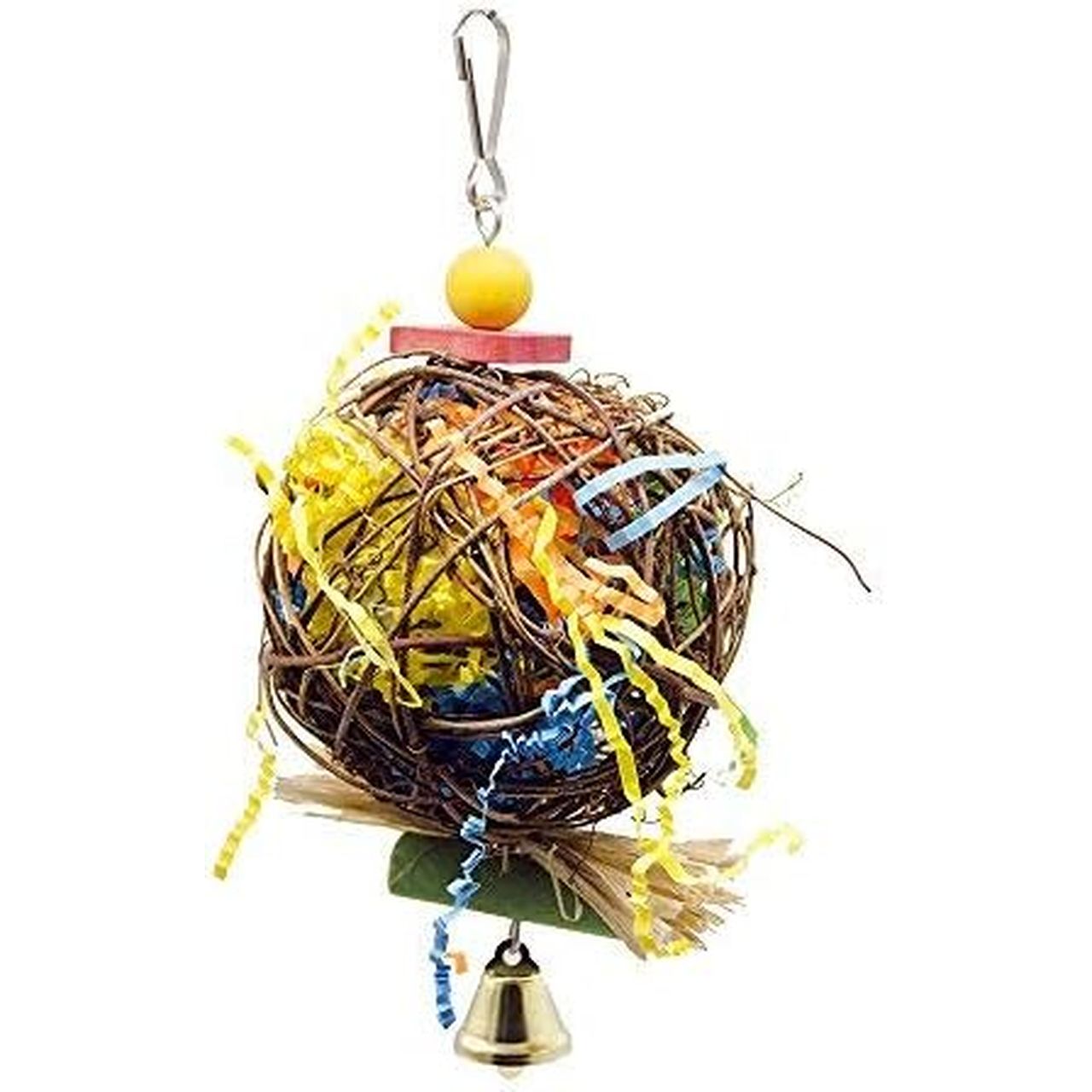 2 Pack Bird Chewing Toys Foraging Shredder Parrot Cage Shredder Hanging Toy for Cockatiel Conure African Grey Amazon