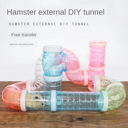 8 Pcs/Set DIY Hamster Tunnel Toy Pet Sports Training Pipeline Transparent Runway Toy Pet Hamster Game Tool