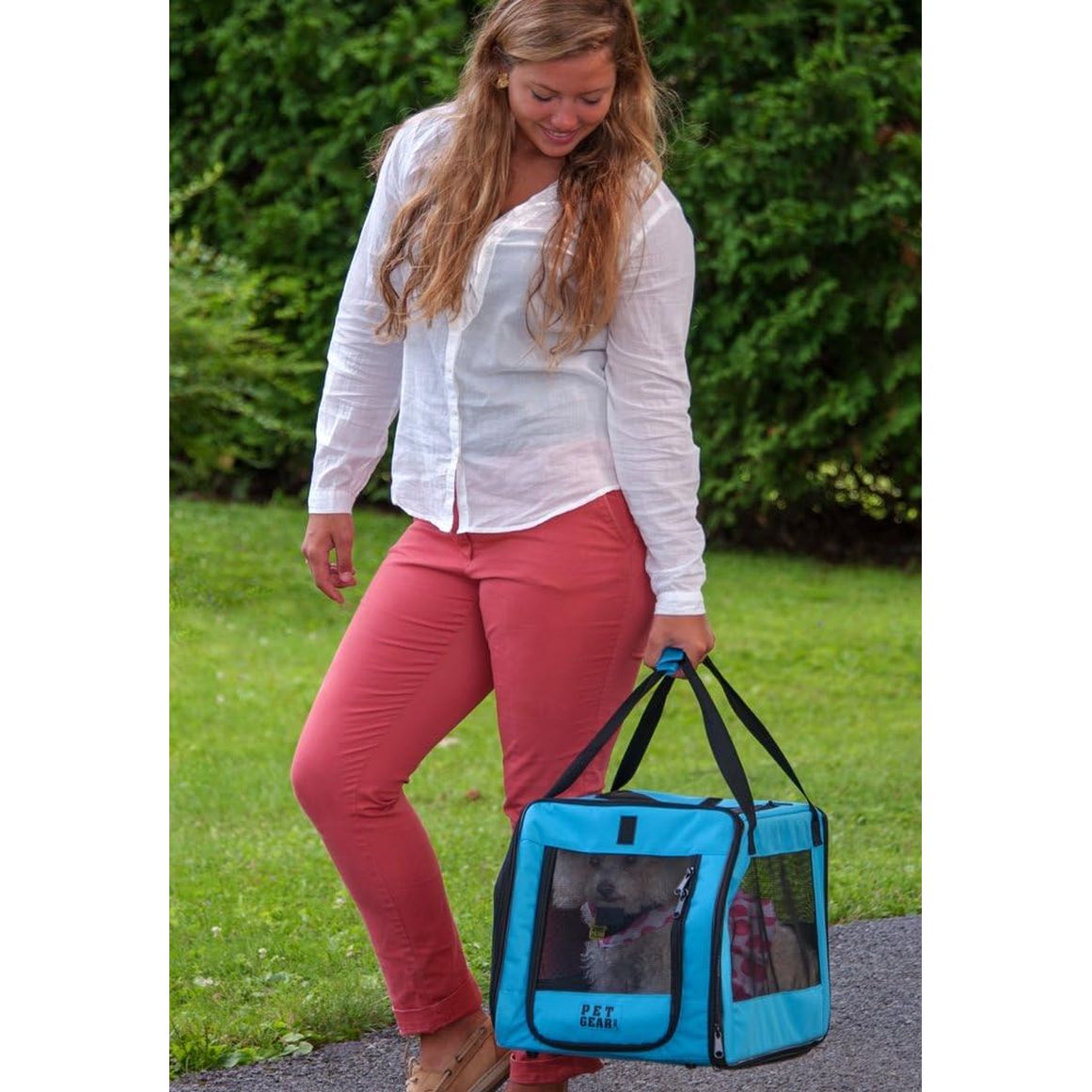 Pet Gear Signature Pet Car Seat & Carrier for Cats and Dogs up to 20-Pounds, Aqua