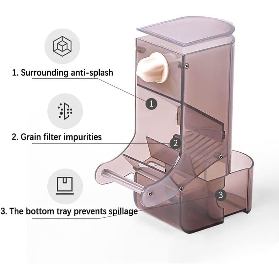 Automatic Bird Feeder No-Mess Bird Feeder Parrot Feeder Cage Accessories for Budgerigar Canary Lovebord Finch Parakeet