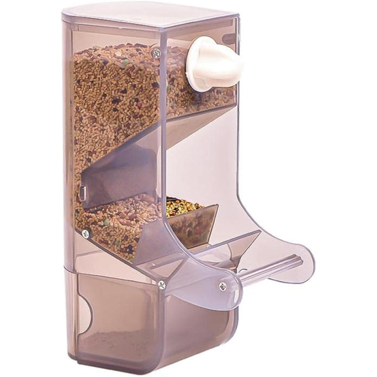 Automatic Bird Feeder No-Mess Bird Feeder Parrot Feeder Cage Accessories for Budgerigar Canary Lovebord Finch Parakeet