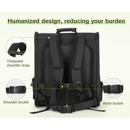 Dog Carrier Backpack Expandable, Pet Backpack Carrier for Small Dogs & Cats up to 18 Lbs, Waterproof & Breathable Mesh Design, Ideal for Hiking, Travel, Camping, and Outdoor Adventures Black