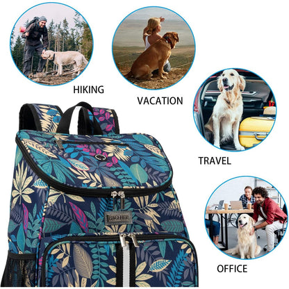 丨Dog Travel Bag, Airline Approved Pet Supplies Backpack, Dog Travel Backpack with 2 Silicone Collapsible Bowls and 2 Food Baskets
