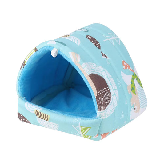DIY Cute Mini Cage Rabbit Squirrel Winter Warm Mat Guinea Pig Nest Hamster House Small Animal Sleeping Bed Pet Hanging Cage