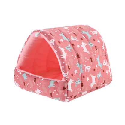 DIY Cute Mini Cage Rabbit Squirrel Winter Warm Mat Guinea Pig Nest Hamster House Small Animal Sleeping Bed Pet Hanging Cage