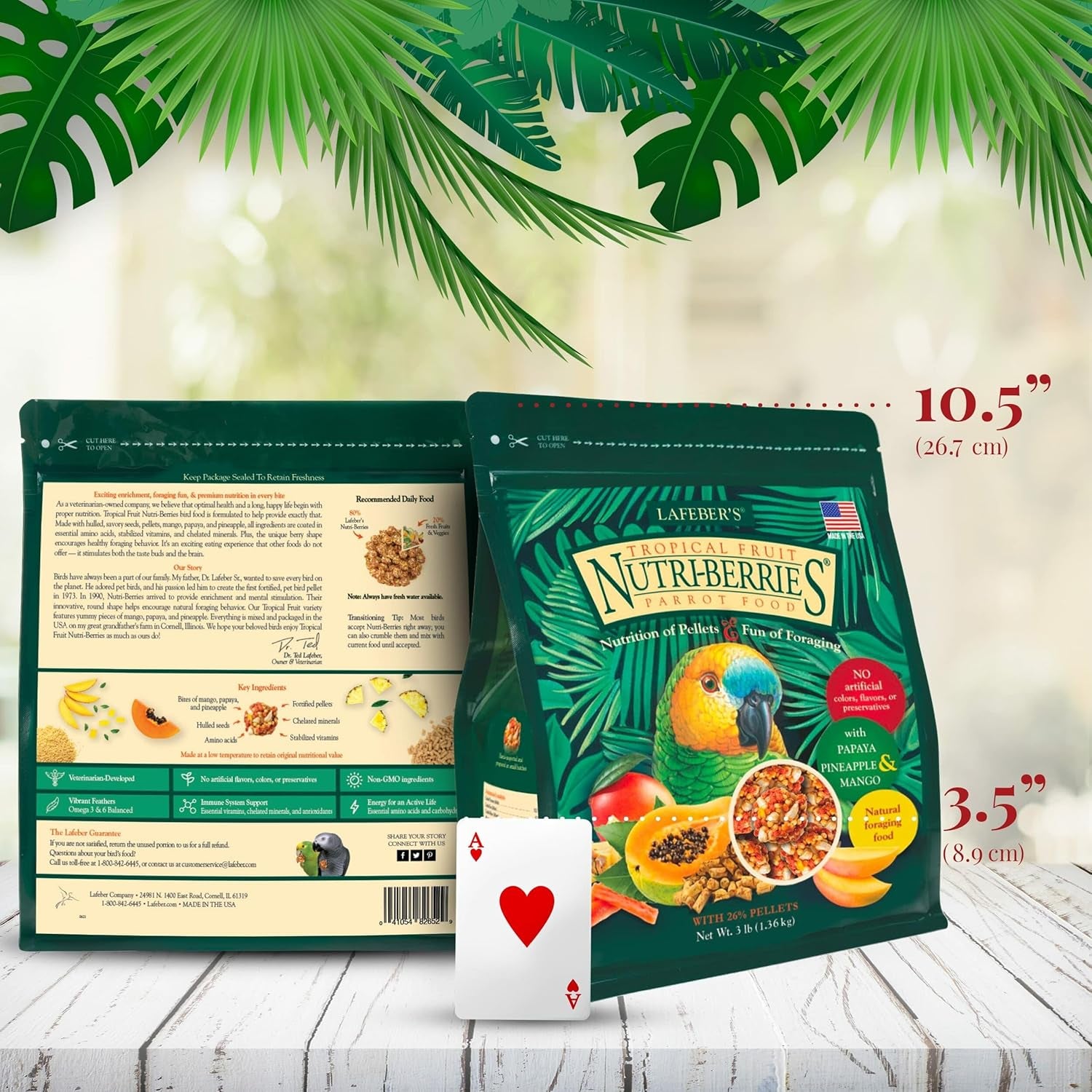 Lafeber?S Gourmet Tropical Fruit Nutri-Berries for Parrots 3 Lb. Bag