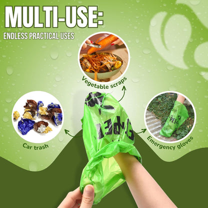 Dog Poop Bags - USDA Certified 41% Plant-Based Doggy Poop Bags - Leak-Proof Sac Caca Chien Refill Rolls (1080 Count, Unscented, Green)